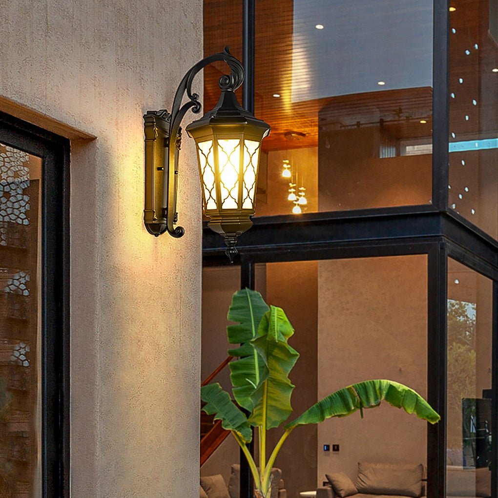 Outdoor Retro Waterproof Wall Lamp Decorative Lighting for Villa Courtyard Balcony - Dazuma