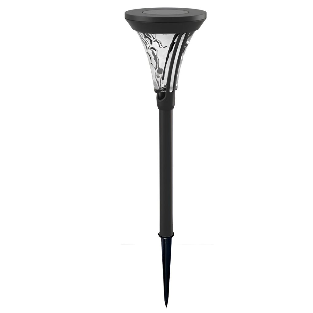 Outdoor Solar LED Post Lights with Water Glass Lens Romantic Pathway Lighting