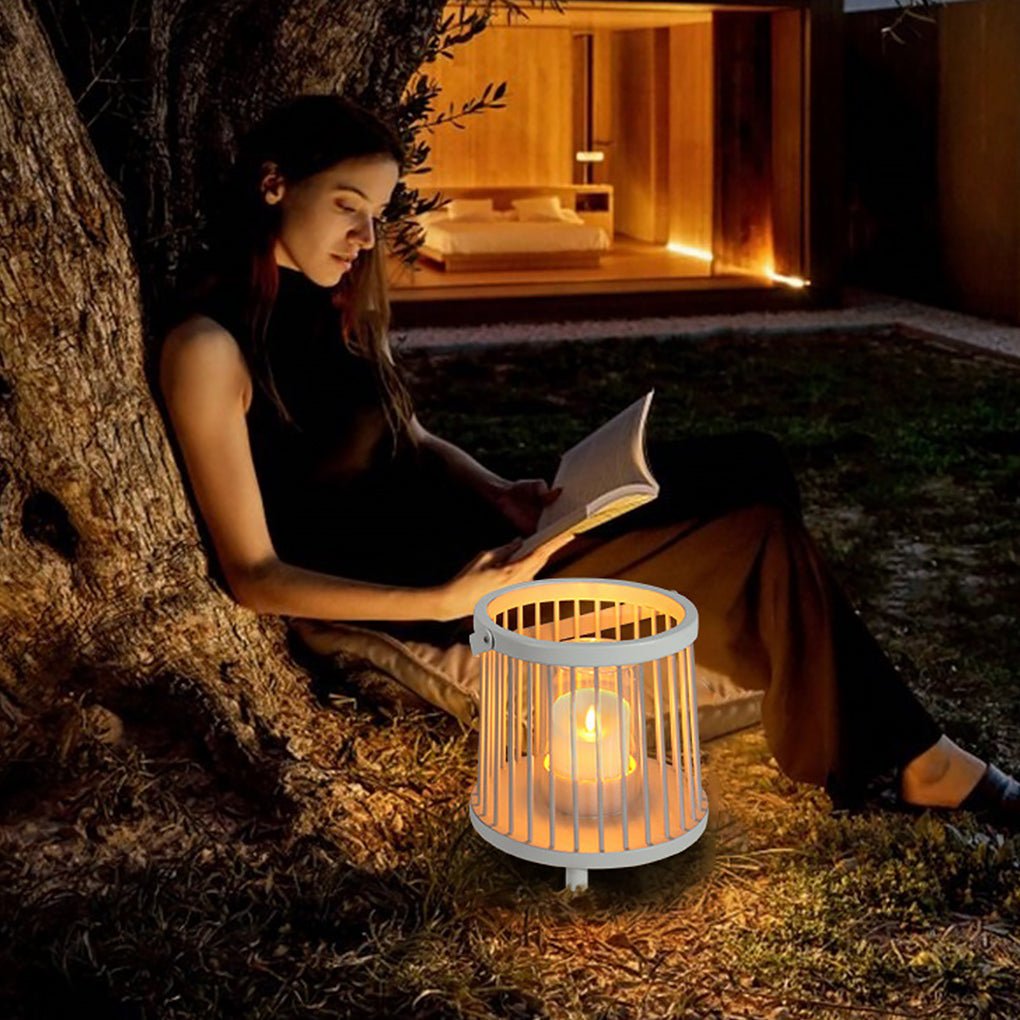 Outdoor Waterproof Garden Light Rechargeable Portable Cage Landscape Lighting with US Plug - Dazuma