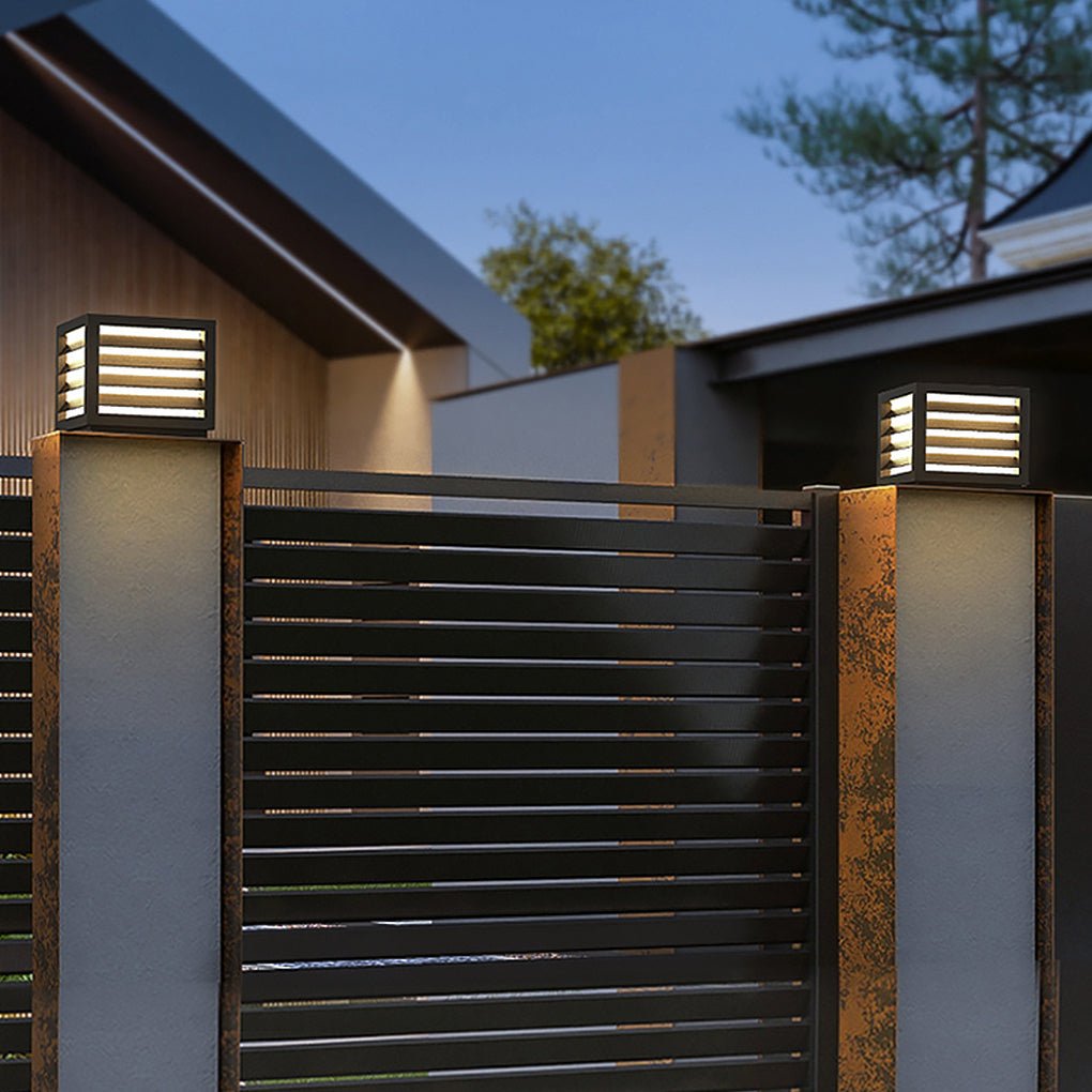 Led Post Light Outdoor Waterproof LED Post Lights Solar Landscape Decorative Lighting ...