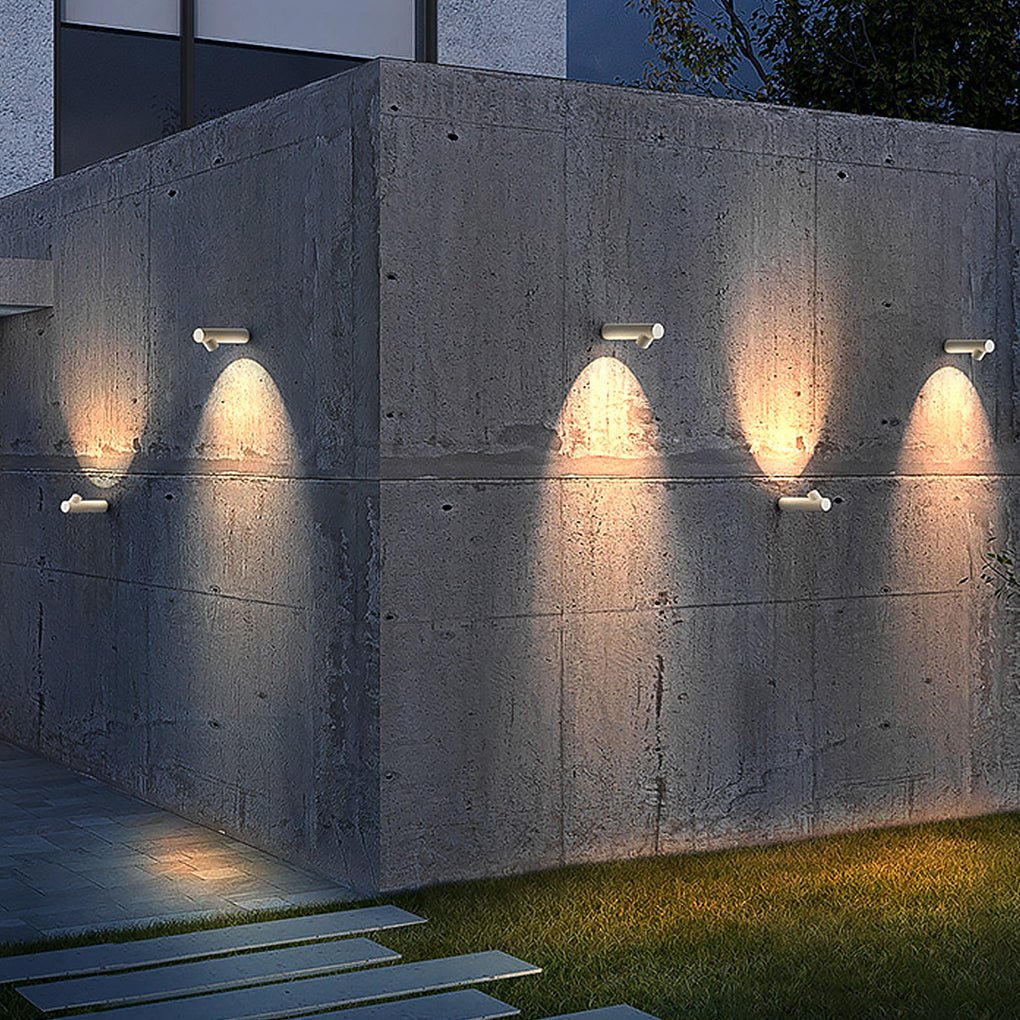 Round Tube Shaped LED Modern Outdoor Wall Lights Wall Lamp Wall Sconce ...