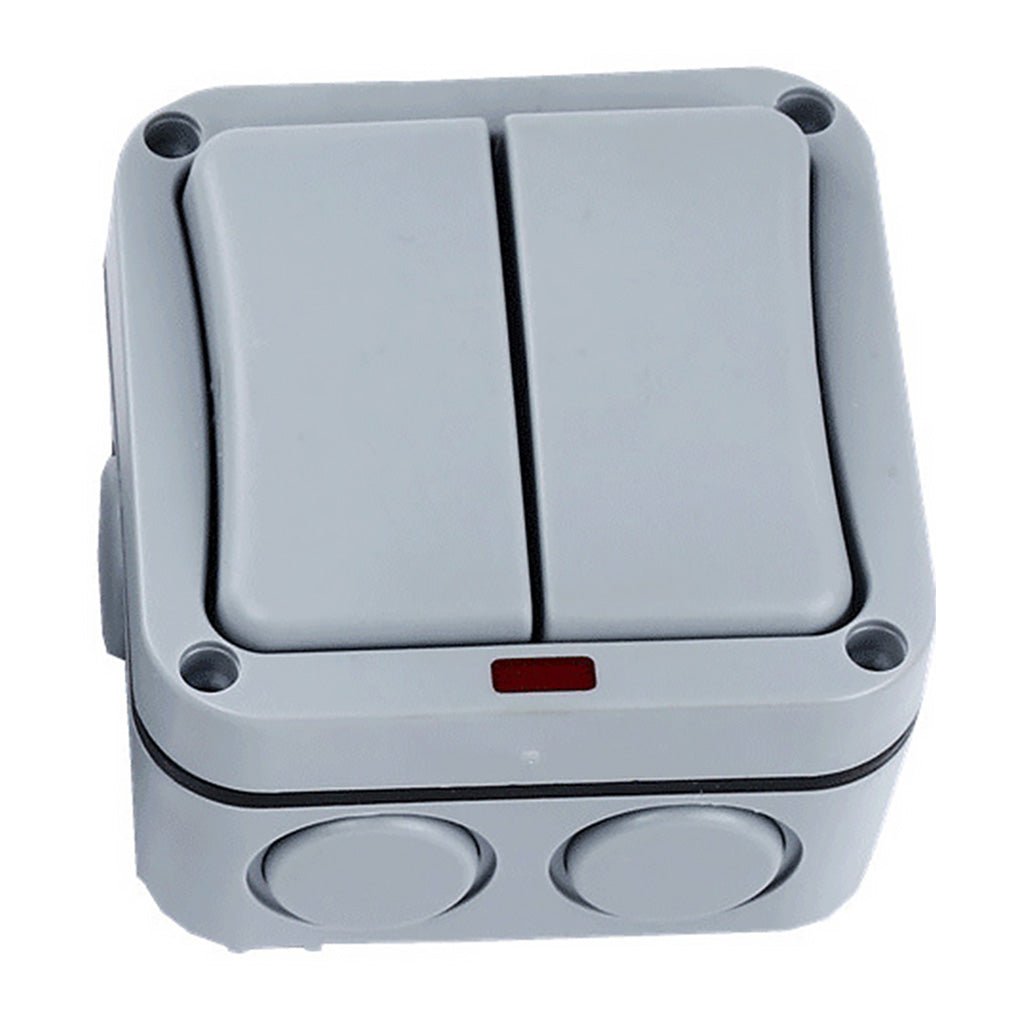 Outdoor Waterproof Single Open Double Open Double Control Switch with Indicator Light