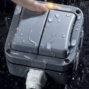 Outdoor Waterproof Single Open Double Open Double Control Switch with Indicator Light