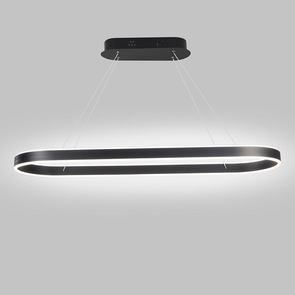 Warm gold oval LED pendant light isolated to showcase elegant metallic finish.