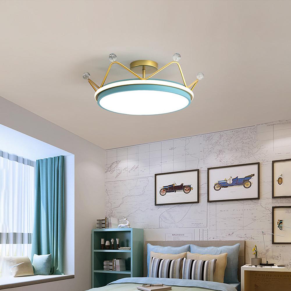24'' LED 2-Light Circle Design Dimmable Flush Mount Lights Nordic Style LED Metal Acrylic Silica gel Dimmable Ceiling Lights-dazuma
