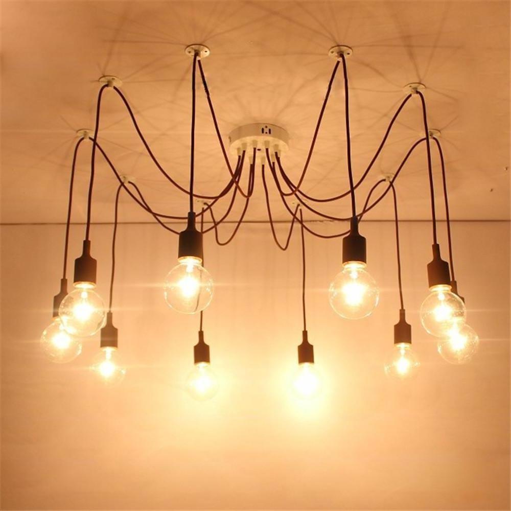 Cluster Spider Pendant Lighting 10 - heads DIY Adjustable Ceiling Lights