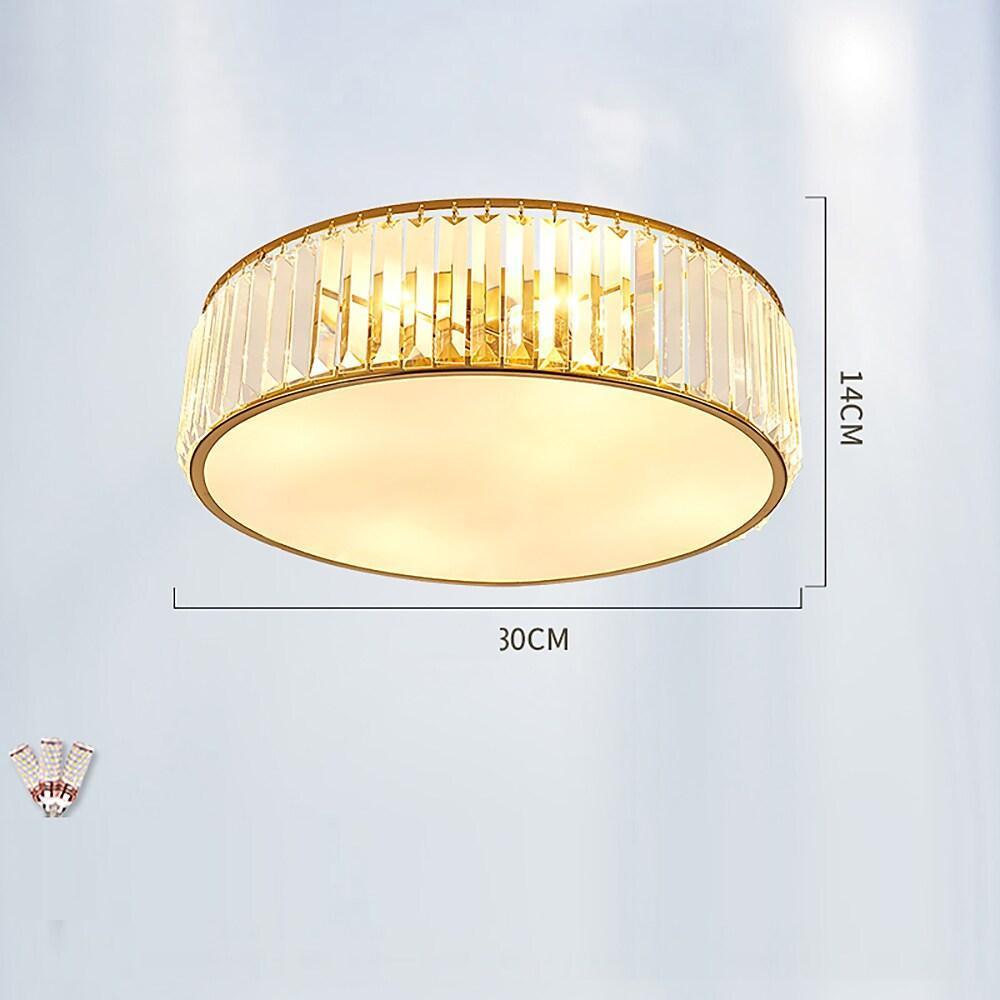 Drum - shaped LED Crystal Nordic Ceiling Lights Flush Mount Lighting
