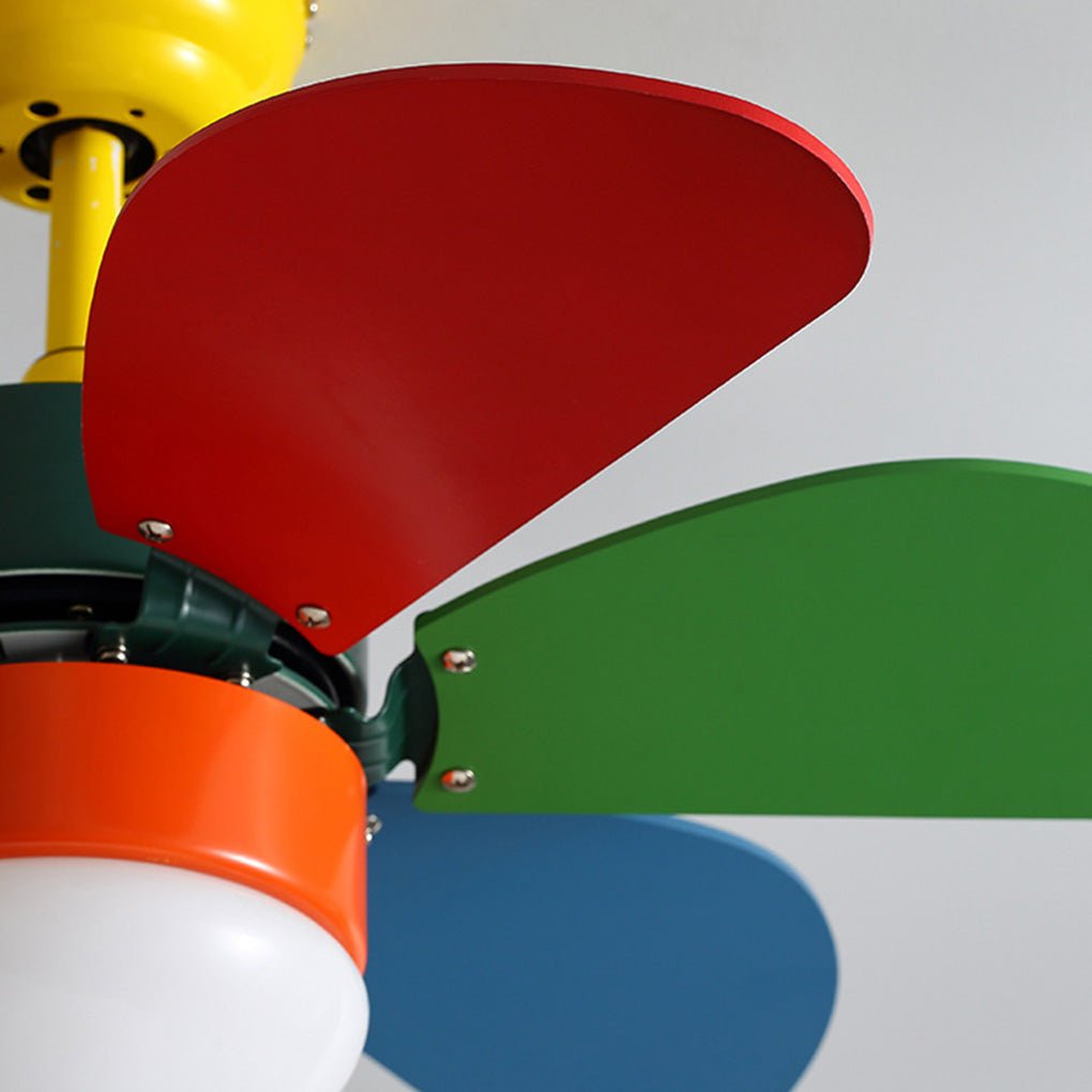 Personality Creative Mini Children's Room Double Control Ceiling Fan Lamp - Dazuma
