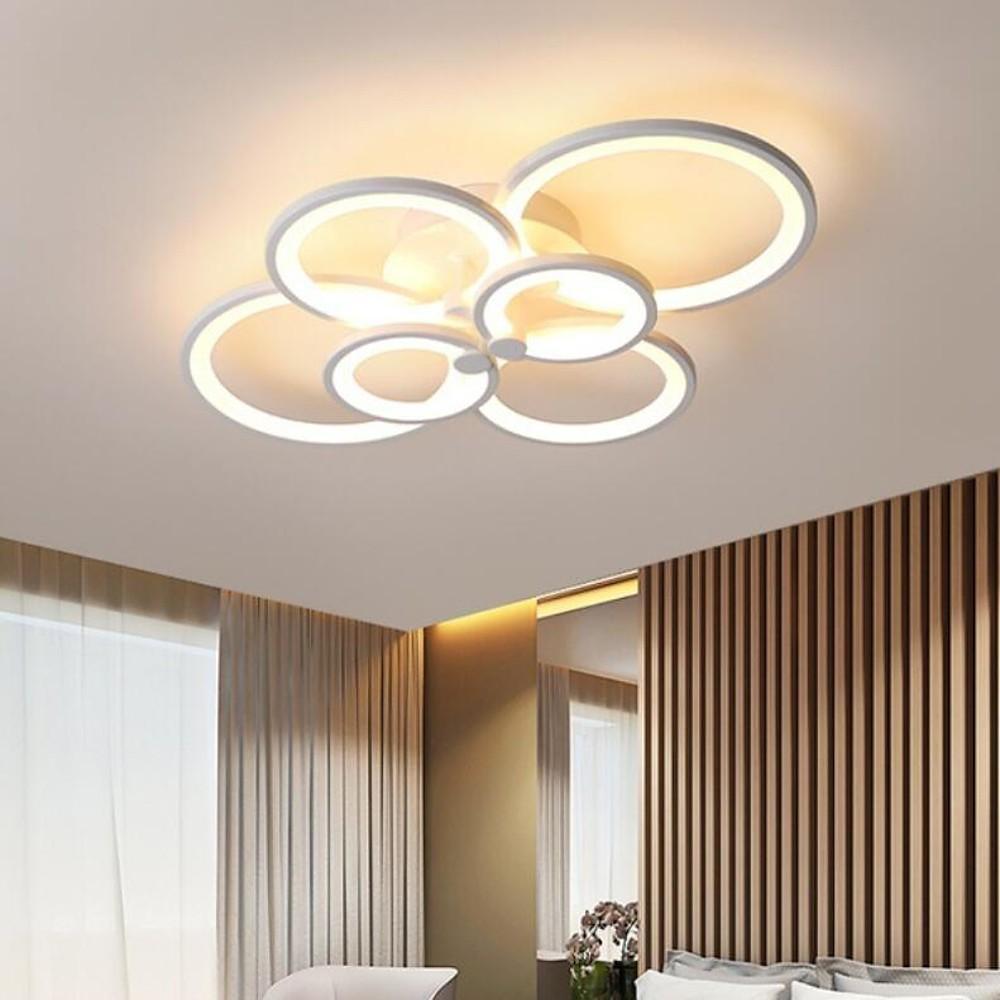 31'' LED 6-Light LED Mini Style Flush Mount Lights Modern Contemporary Metal Acrylic Linear Dimmable Ceiling Lights