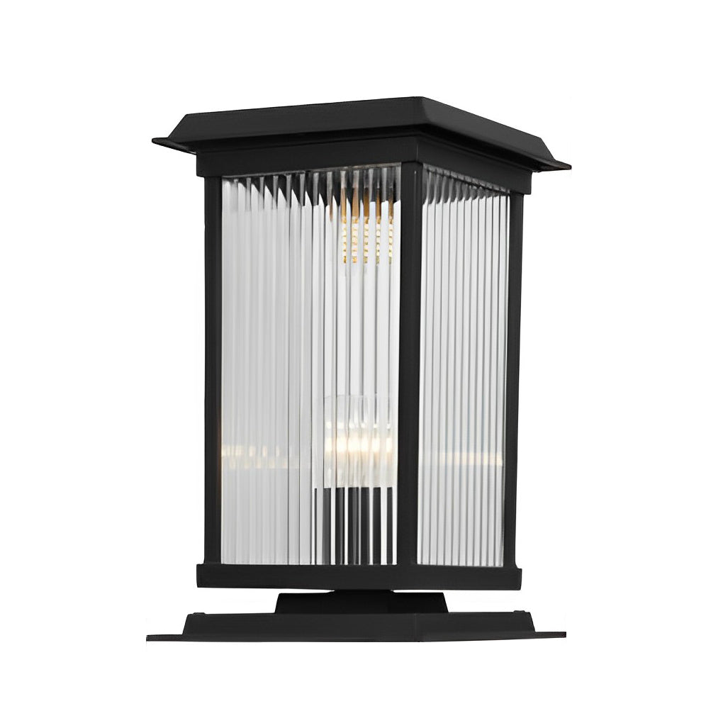 Pillar solar light side angle view, highlighting slim profile and vertical proportions suitable for posts and columns.