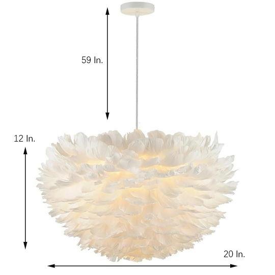 Pink feather pendant light delivers chic sophistication. Ideal for modern homes wanting a unique and elegant ceiling feature.