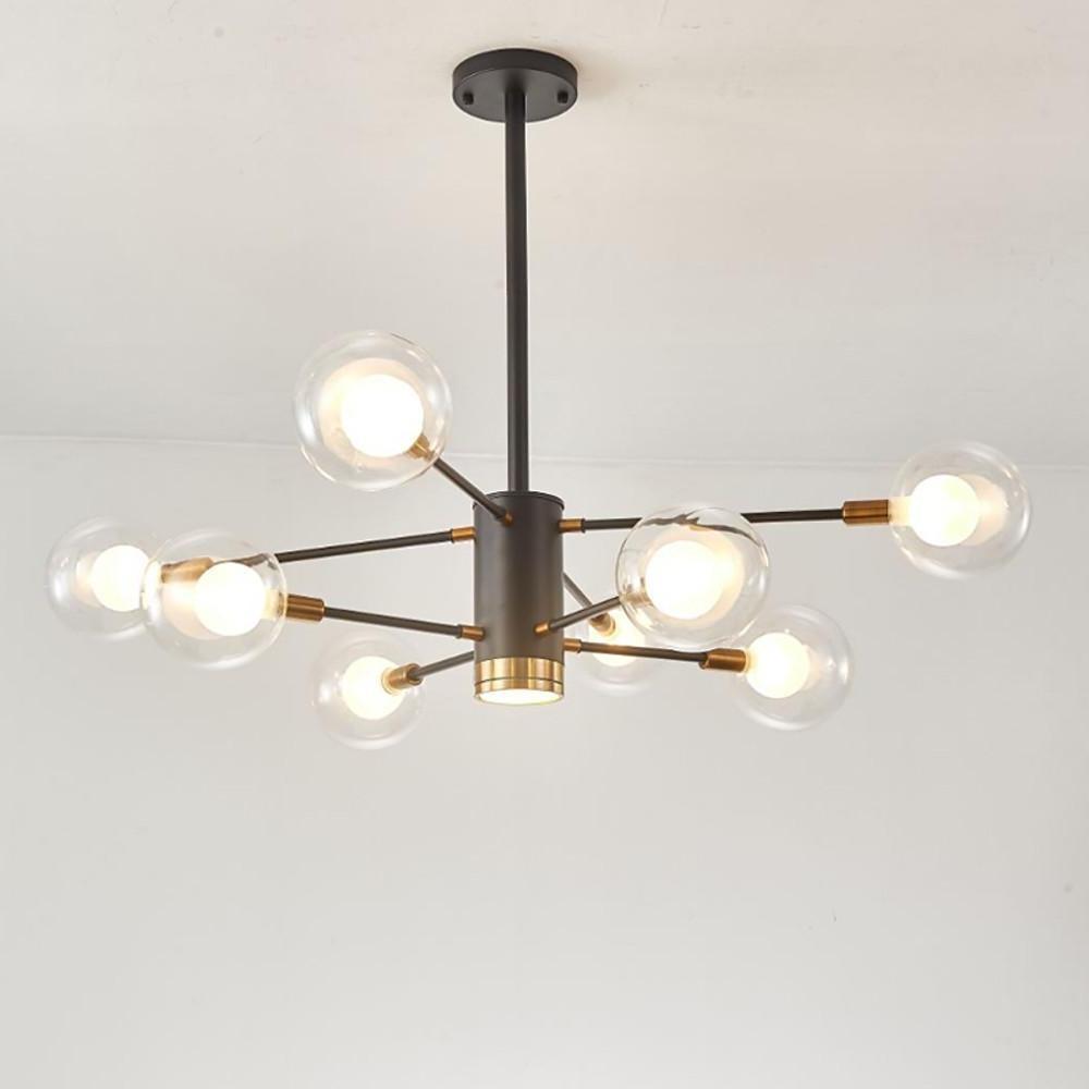 8 - light Glass LED Modern Sputnik Chandelier Hanging Lamp Island Lights