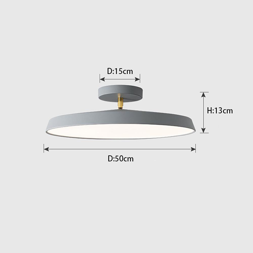 20'' LED 1-Light Geometric Shapes Semi-Flushmount Lights Nordic Style Artistic Aluminum PVC Flush Mounts Semi Flush Mounts