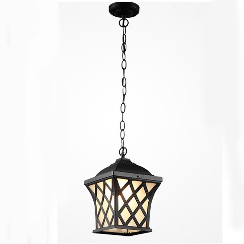 7'' LED 1-Light Pendant Light Traditional Classic Acrylic Glass Metal Lantern Design-dazuma