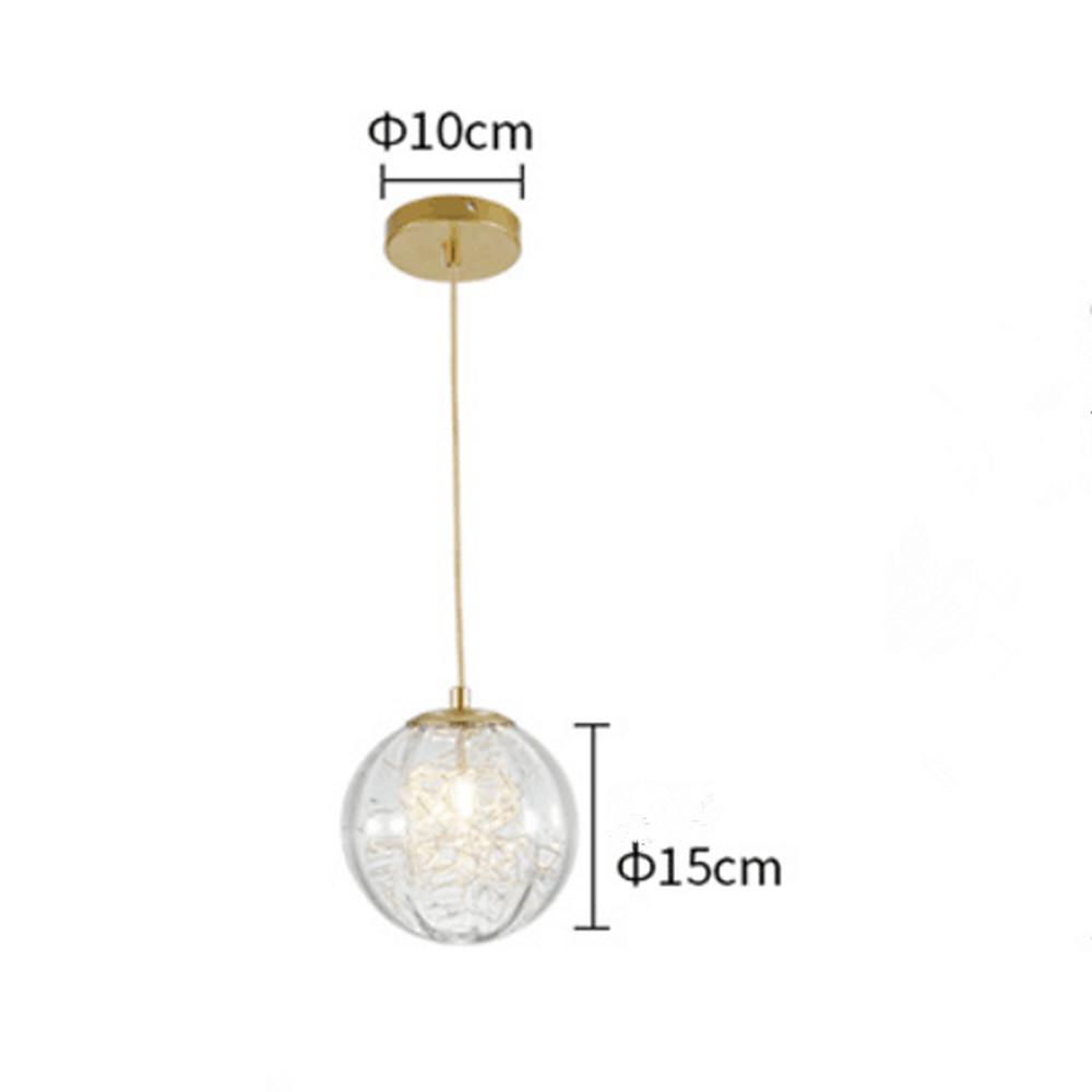 6'' LED Incandescent 3-Light 1-Light Single Design Pendant Light Nordic Style Artistic Glass Globe Island Lights