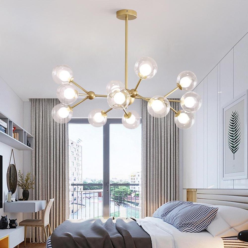 Radiant Beauty 12 - Light Sputnik Semi Flush Fixture Chandelier