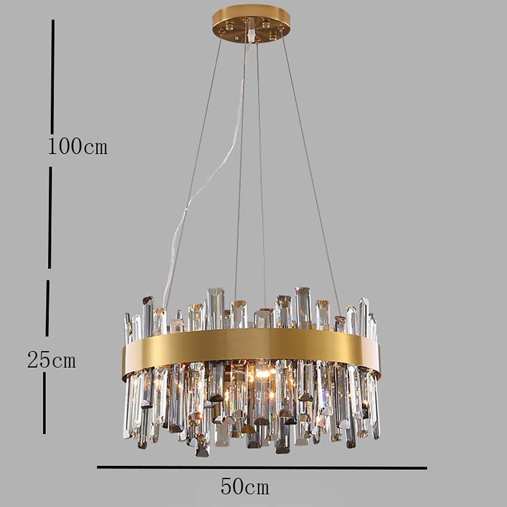 20'' LED 16 Bulbs 12 Bulbs 8-Light Lantern Desgin Chandelier Modern Stainless Steel Crystal Chandeliers