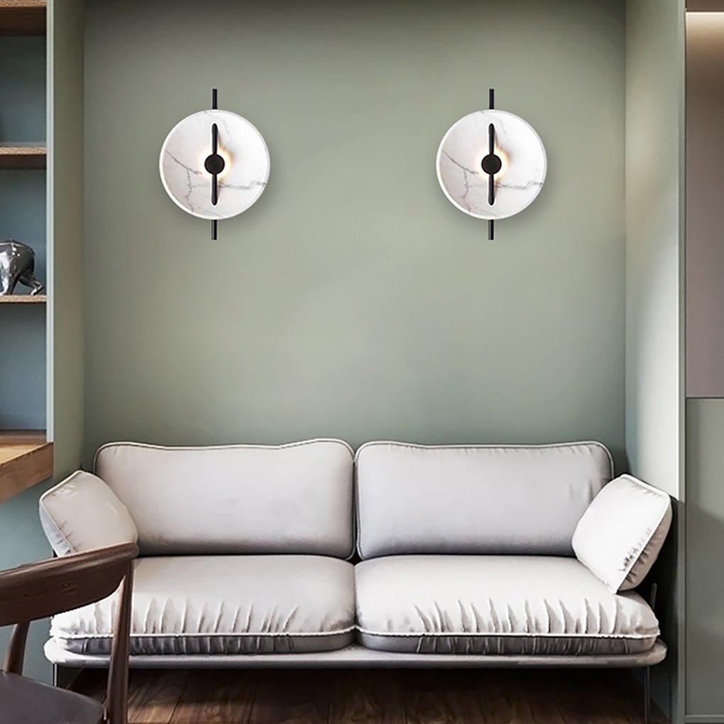 Postmodern Marble Wall Sconce Creative LED Bedside and Living Room Wall Lighting