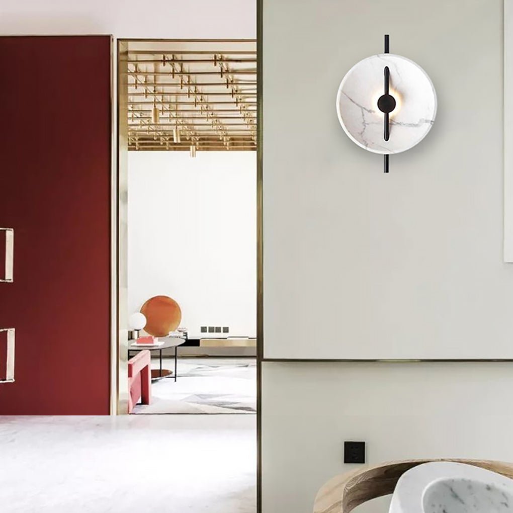 Postmodern Creative Marbling Living Room Bedroom Bedside LED Wall Lamp - Dazuma