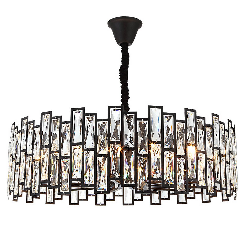 Postmodern Minimalist Living Room Crystal Chandelier with Three - color Led