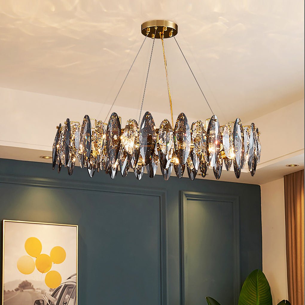 Postmodern Personality Creative Crystal Chandelier with Three - color LED