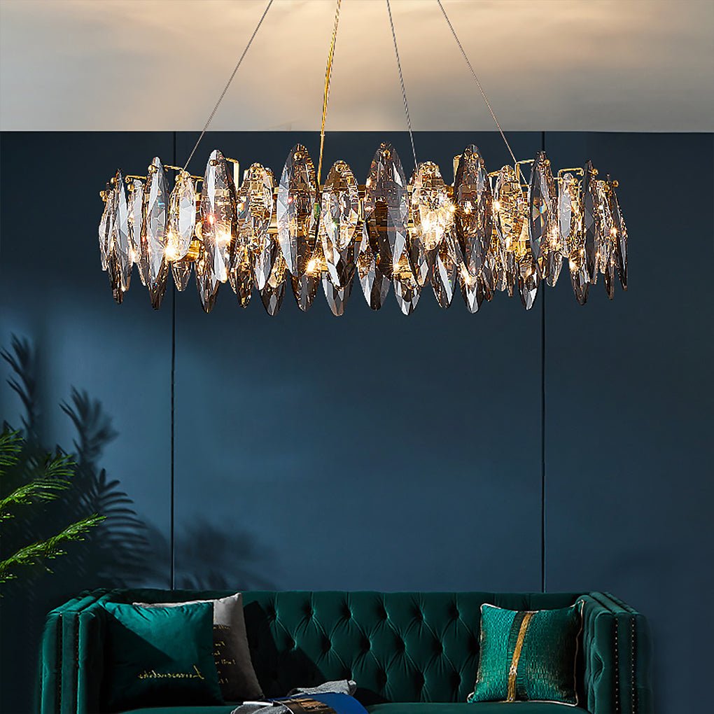 Postmodern Personality Creative Crystal Chandelier with Three - color LED