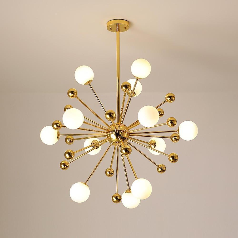 31'' LED 12 Bulbs New Design Chandelier Nordic Style Modern Metal Glass Sputnik Cluster Globe Design