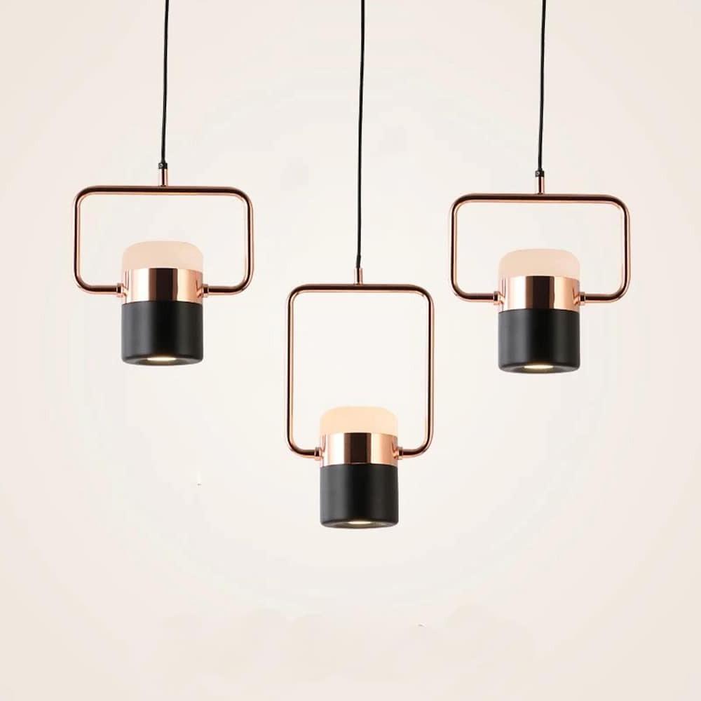 Modern Microphone Shaped Metal Industrial Pendant Light with Ambient Downlight Built - in LED Light Bulb