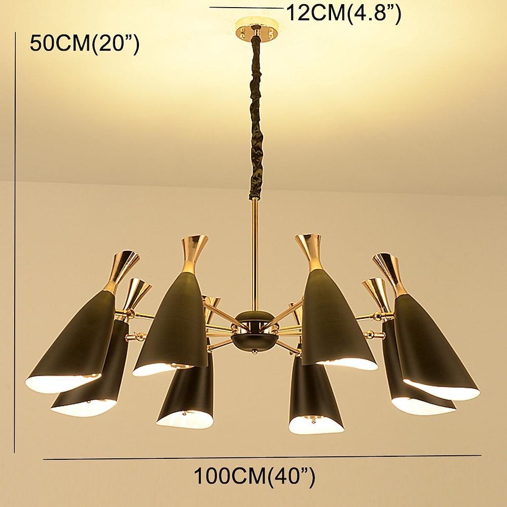 8 - light LED Electroplated Metal Nordic Chandeliers Ceiling Lights Fixture