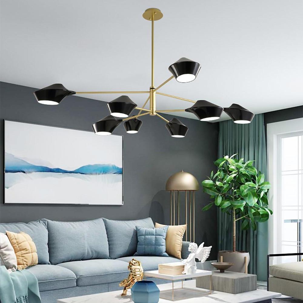 8 - light Artistic LED Industrial Sputnik Chandelier Hanging Ceiling Lights