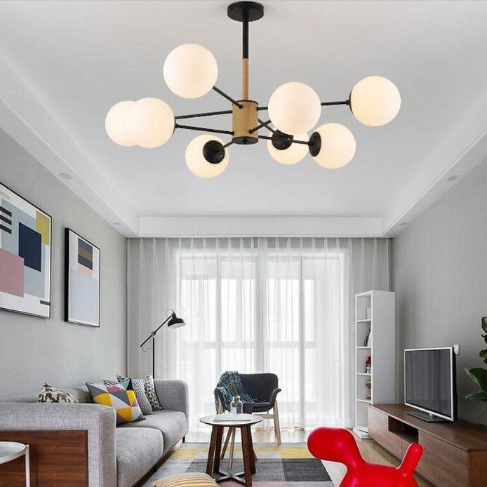 6 - light LED Glass Metal Modern Chandeliers Kitchen Island Lighting