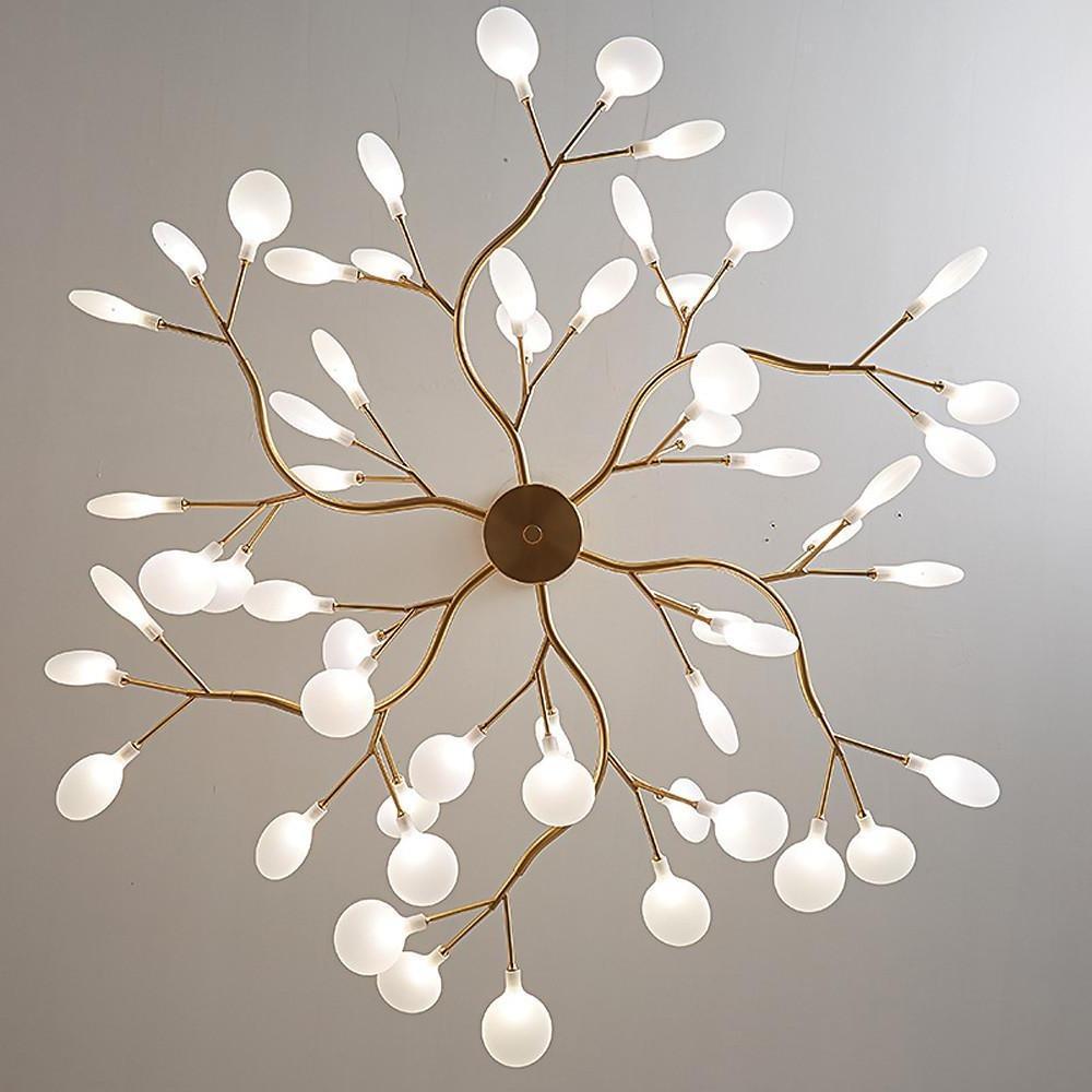 45'' LED 54 36 45 27 Sputnik Design Chandelier Nature Inspired Artistic Aluminum Acrylic Sputnik Floral Style Artistic Style Chandeliers-dazuma