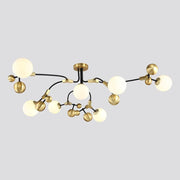 Gold Sputnik Chandelier Cle - Style Chandelier Light with 7 LED Lights