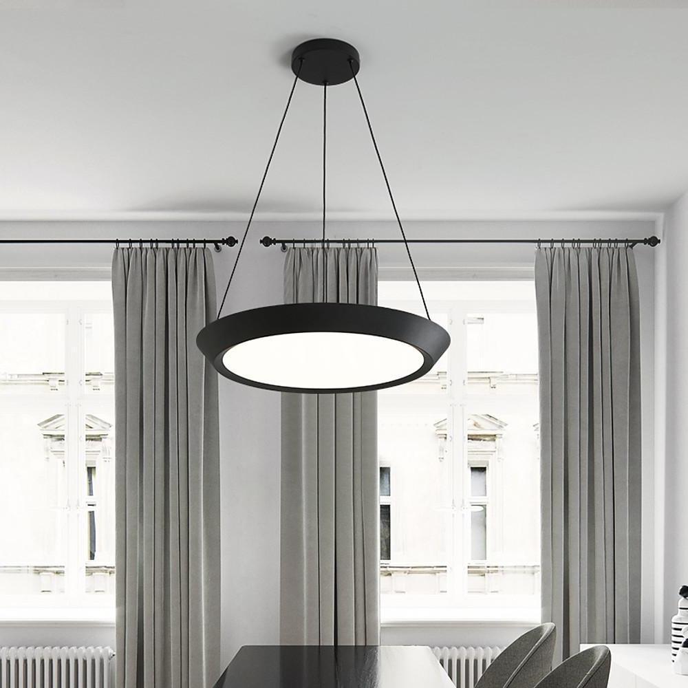12'' LED 1-Light Single Design Pendant Light Nordic Style LED Metal Acrylic Artistic Style Pendant Lights-dazuma