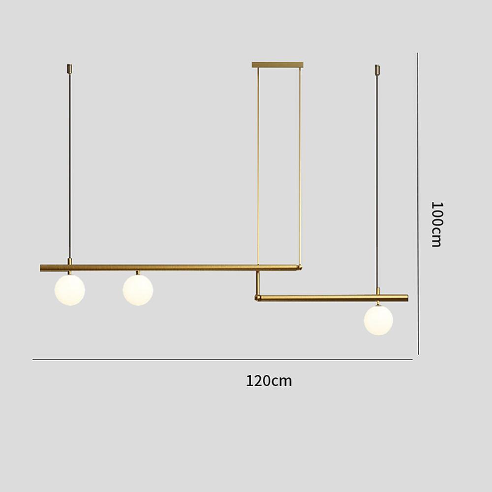 47'' LED 4-Light 3-Light 2-Light 1-Light Geometric Shapes Chandelier Modern Copper Glass Metal Island Chandeliers