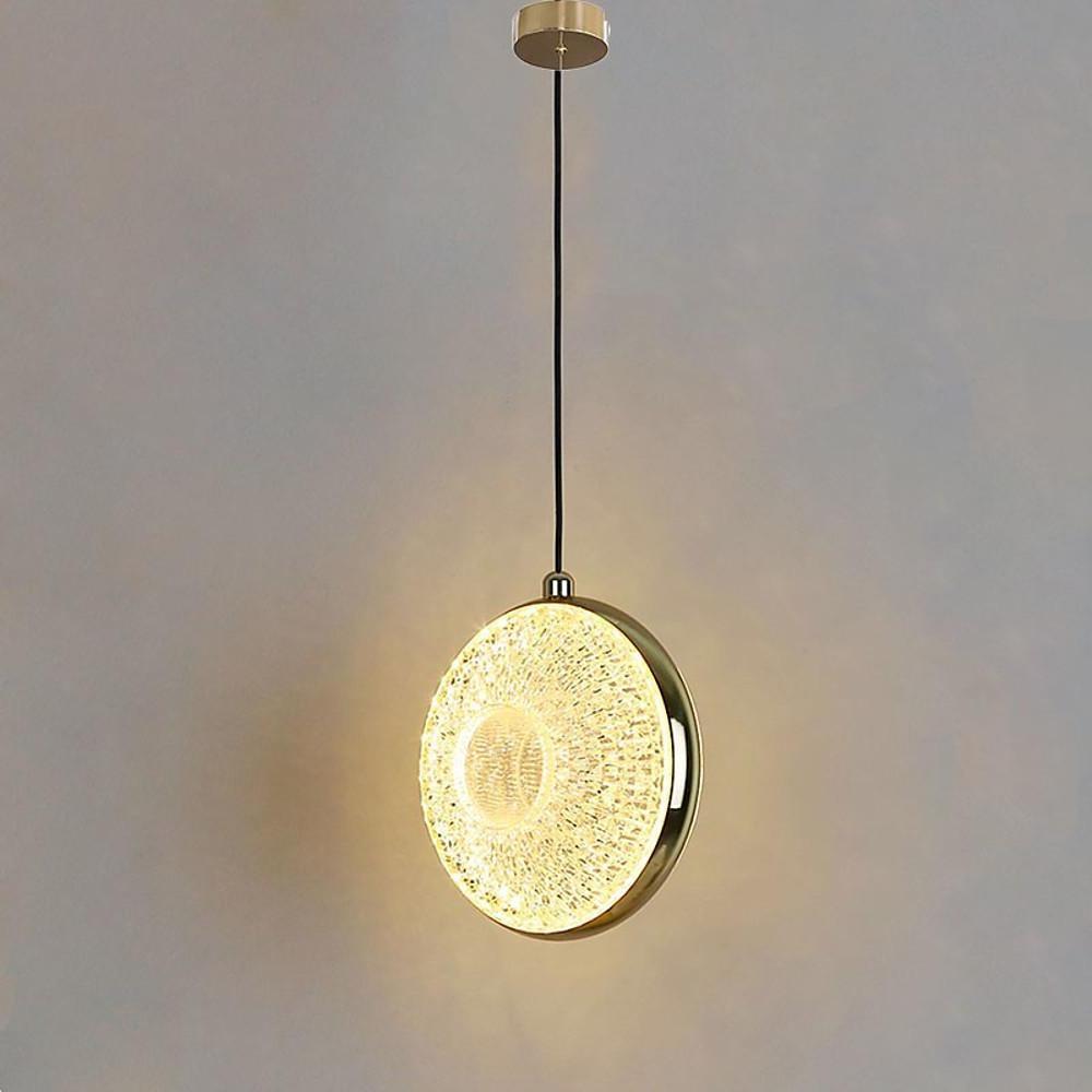 6'' LED 1-Light Lantern Desgin Pendant Light Metal Acrylic Island Lights