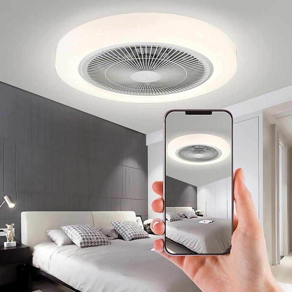 20'' LED 1-Light Dimmable Flush Mount Lights Artistic ABS PVC Novelty Dimmable Ceiling Lights-dazuma