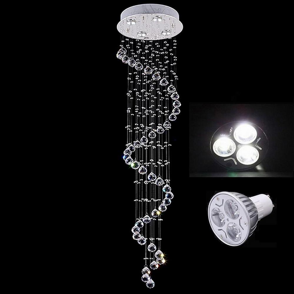 14'' Incandescent 4-Light LED Crystal Modern Contemporary Metal Crystal Chandeliers
