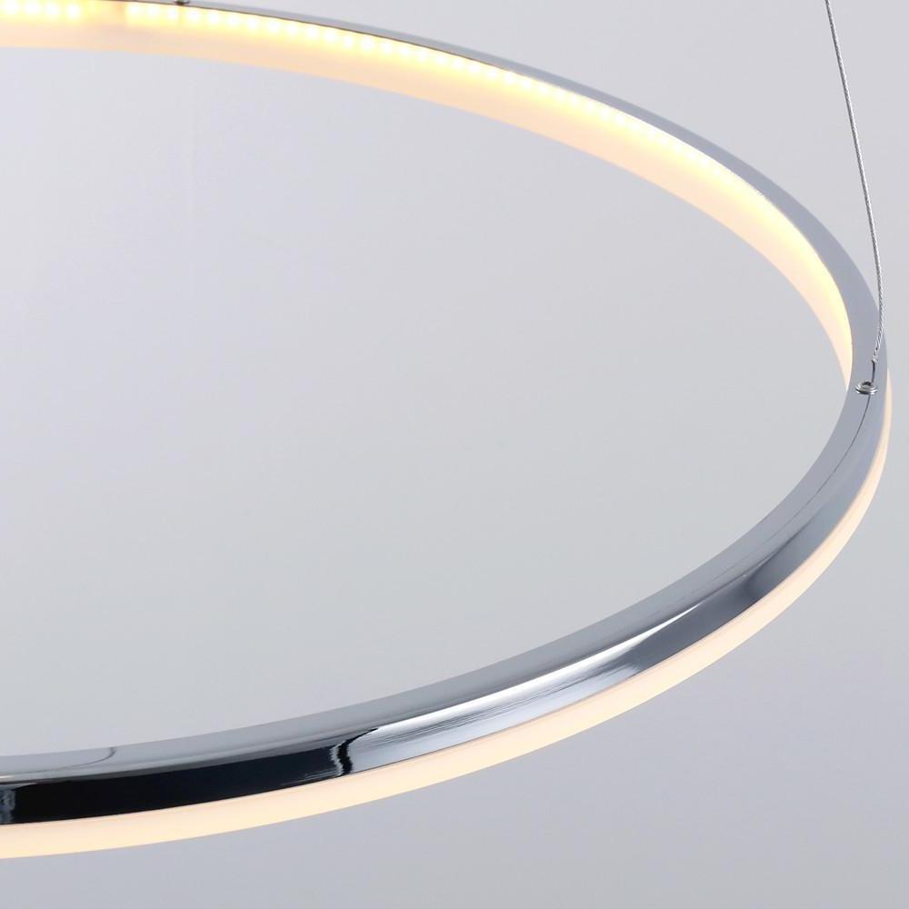 24'' LED 1-Light Pendant Light Modern Contemporary Metal Acrylic Circle Circle Design