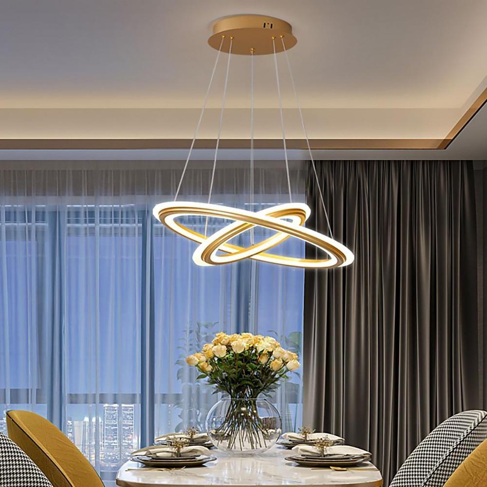 2 - light Circles Shaped LED Nordic Chandeliers Hanging Ceiling Lights
