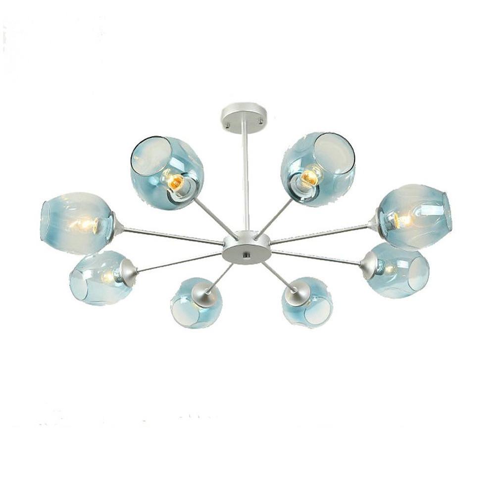 39'' LED Incandescent 8-Light Mini Style Chandelier Artistic Traditional Classic Metal Glass Mini Sputnik Design