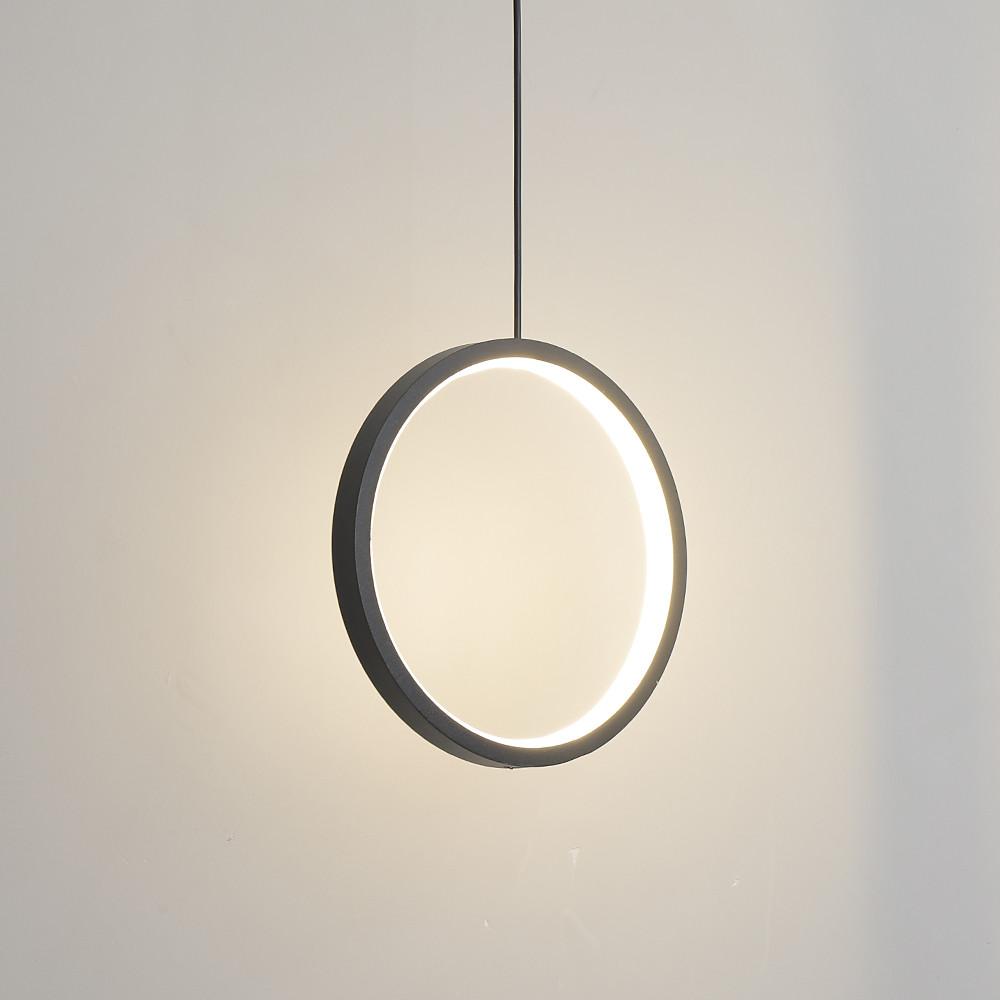 8'' LED 2-Light Circle Design Pendant Light Modern LED Aluminum Acrylic Mini Circle Island Lights
