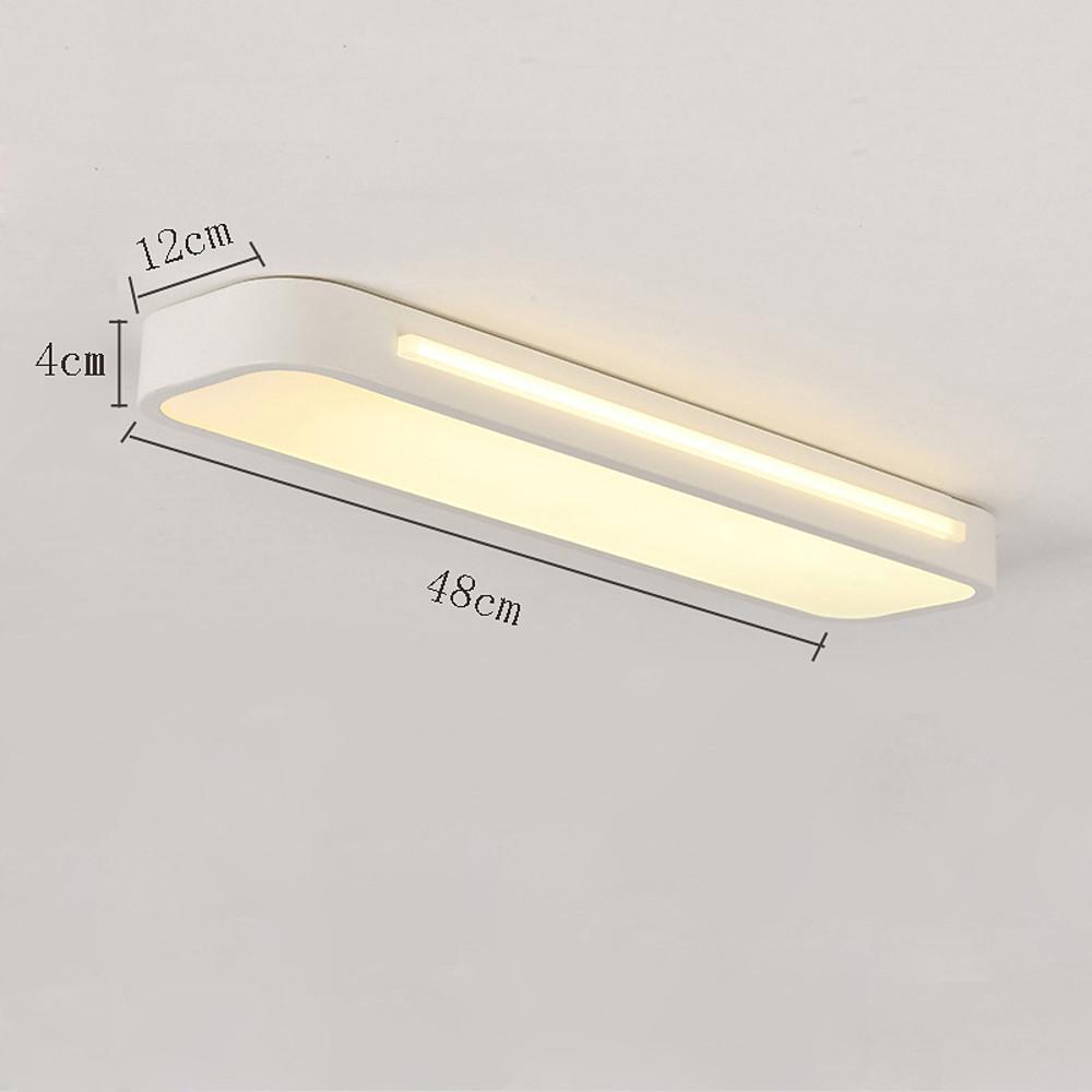 19 in. W 1 - Light Long Oval LED Flush Mount Minimalist Rectangular Ceiling Light