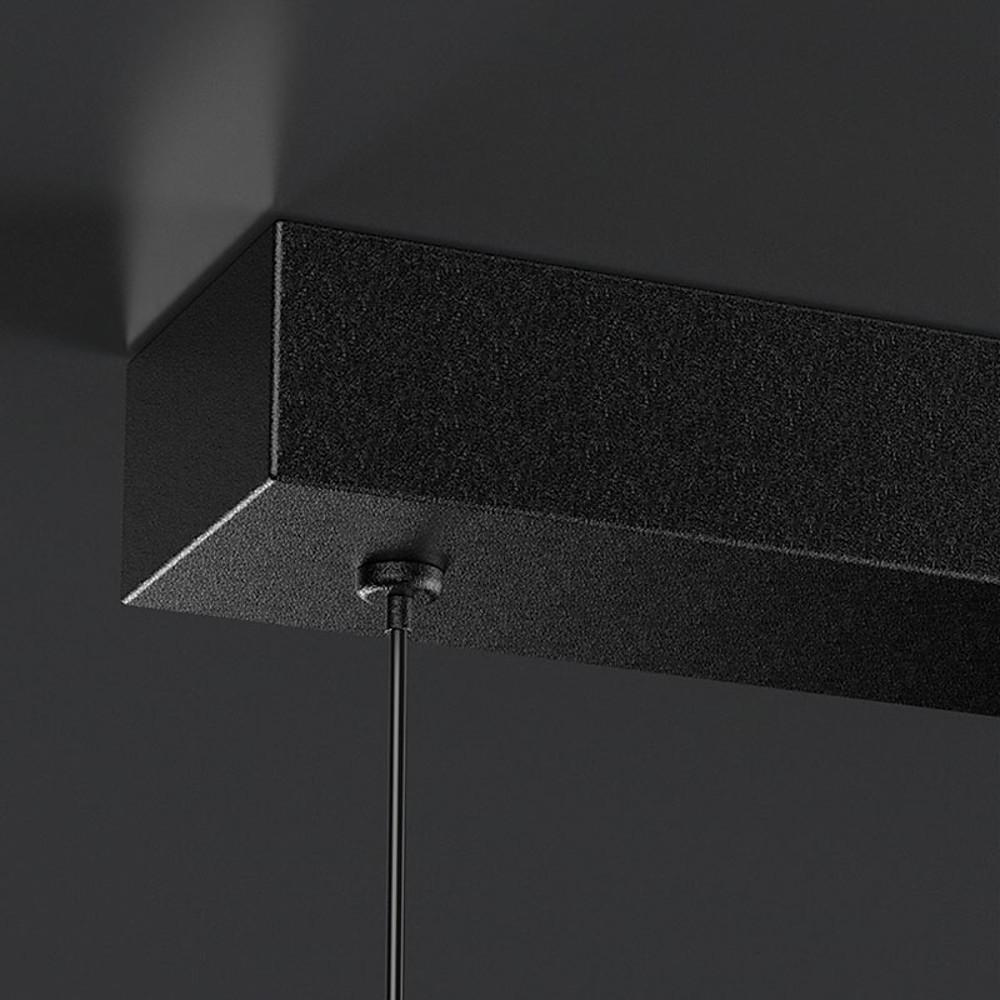 6/8 - Light Black Island Horizontal Suspension Linear Pendant Light