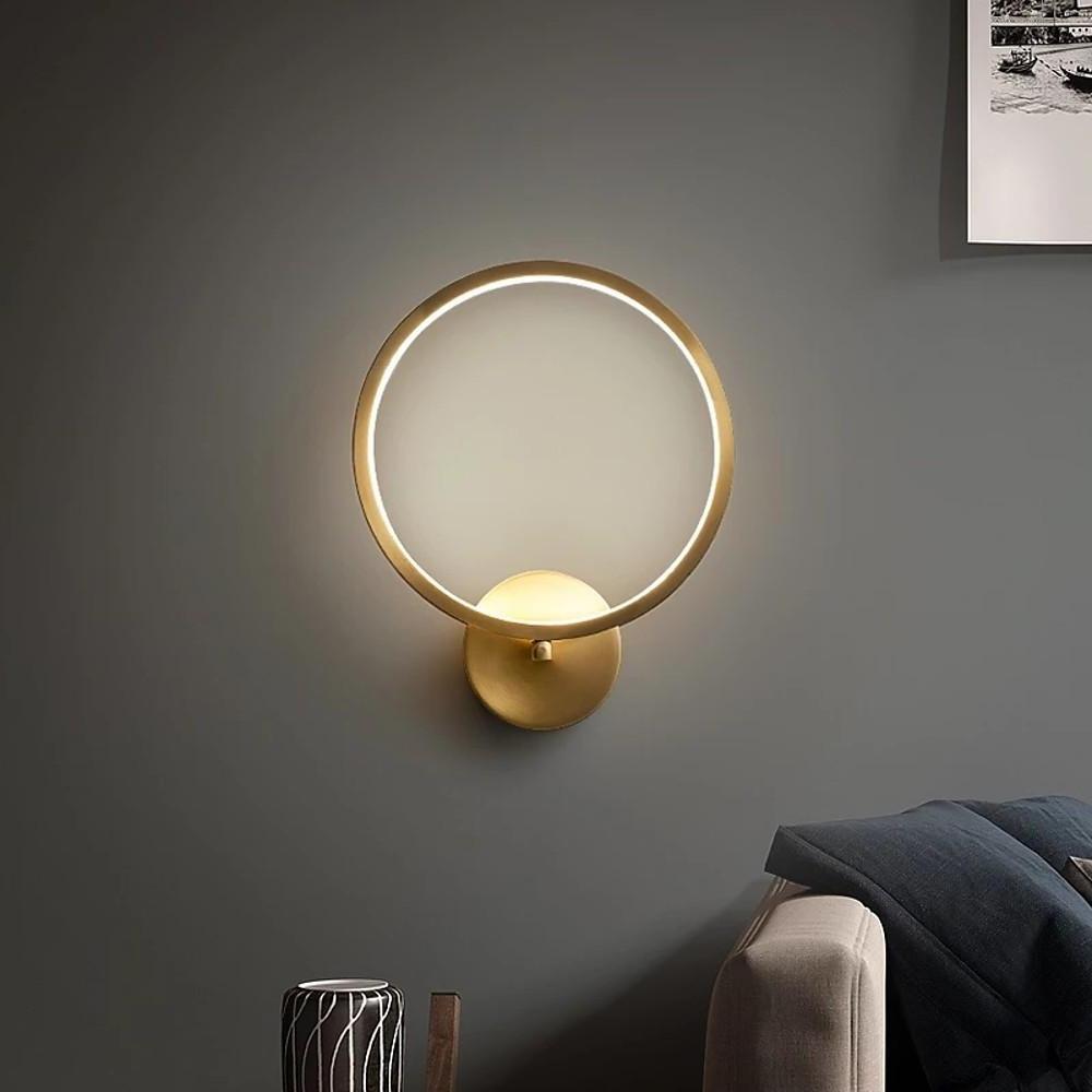 3 - light Circular Copper LED Modern Flush Mount Lighting Ceiling Lights