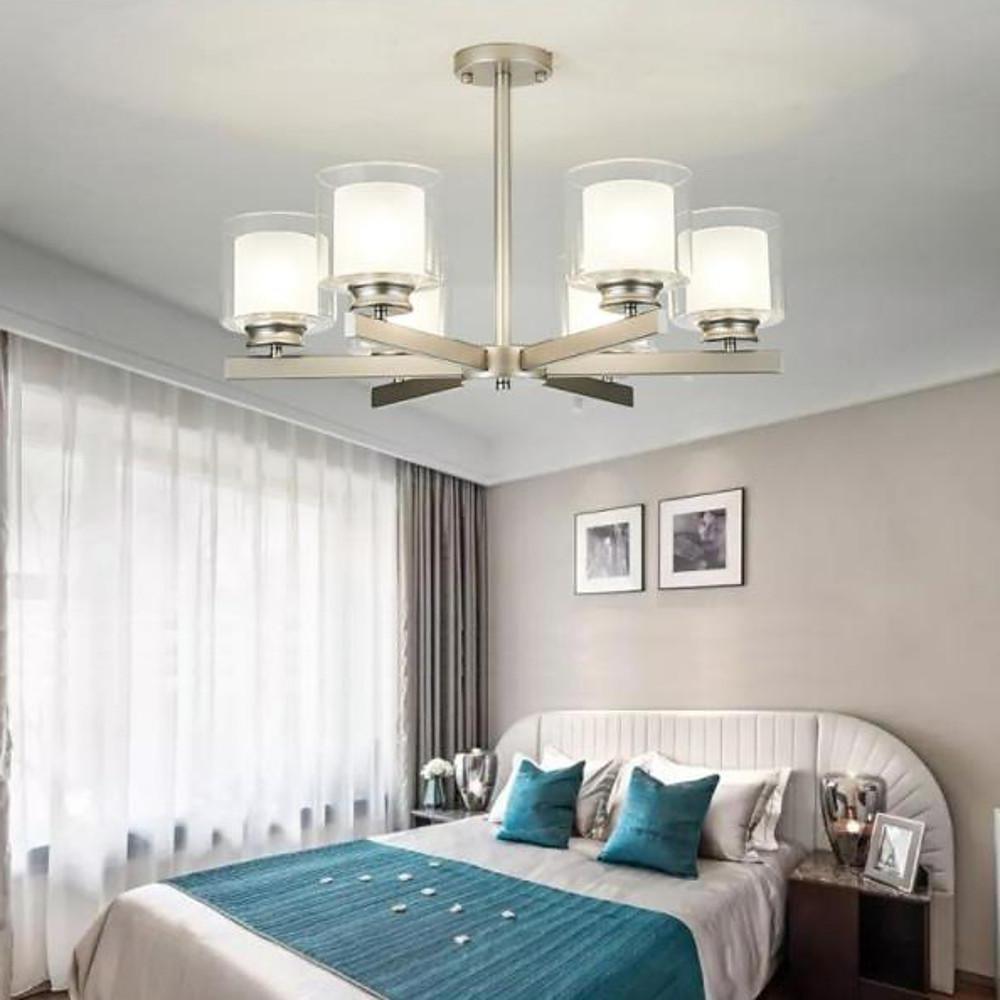 6 - light Glass Candlestick Design LED Modern Chandeliers Ceiling Lights