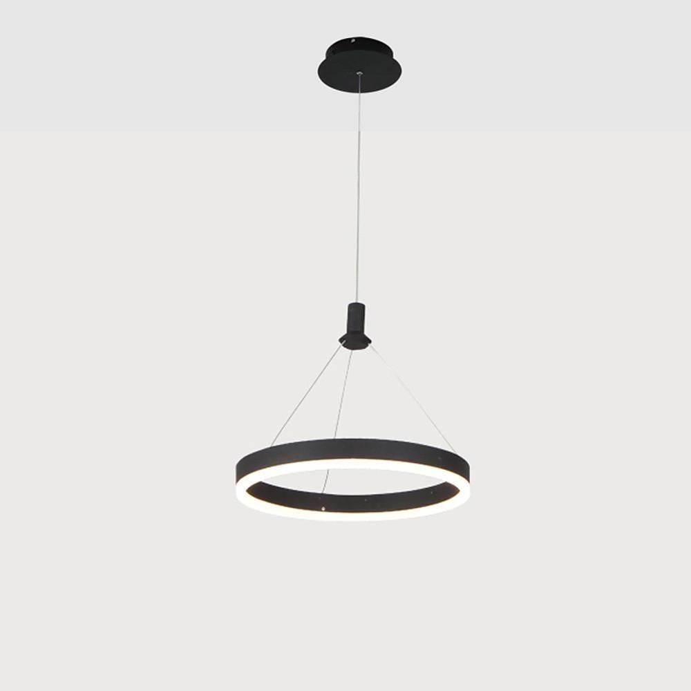 24'' LED 1-Light Multi-shade Adjustable Chandelier Modern LED Aluminum Acrylic Circle Circle Design-dazuma