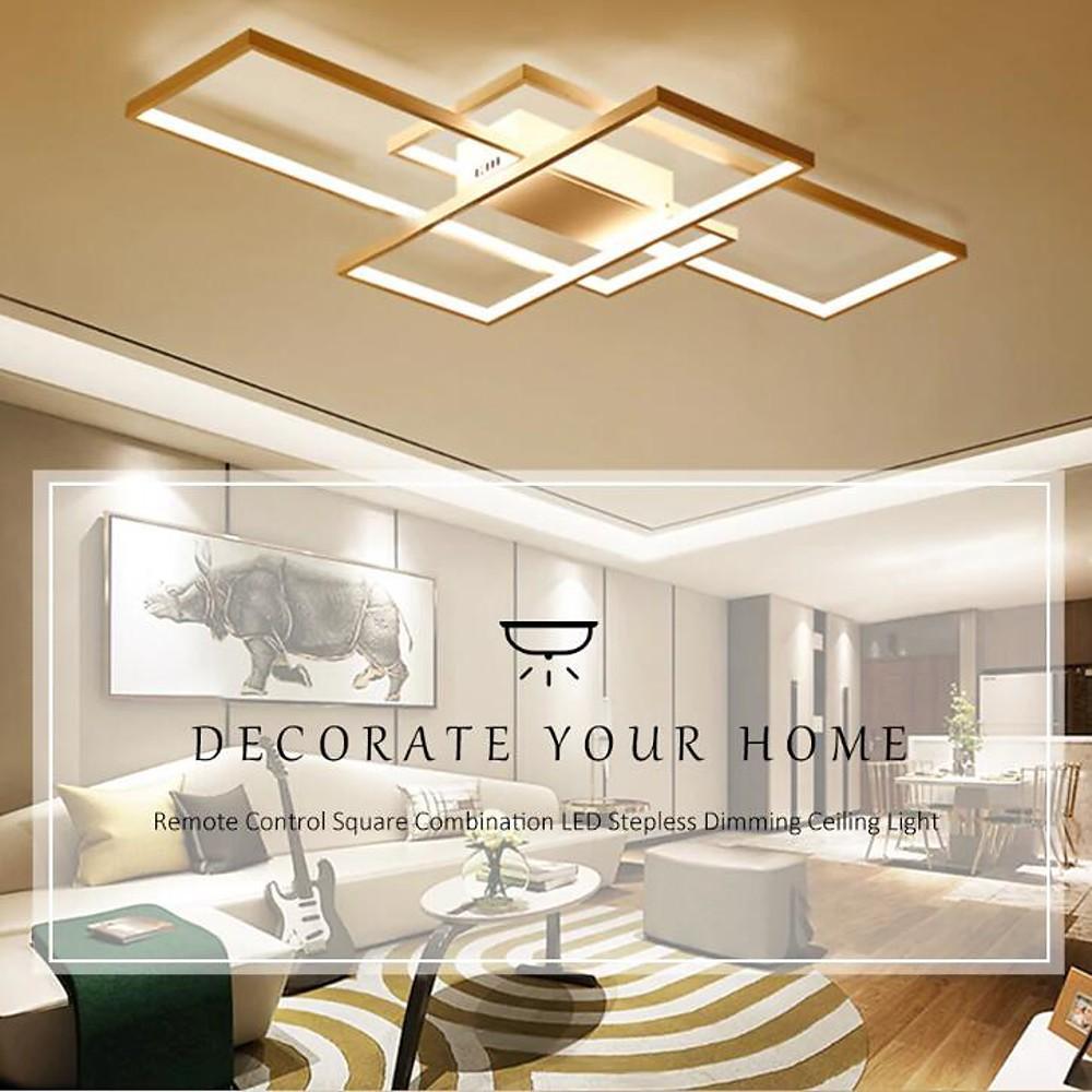 Display Of Rectangles Abstract LED Flush Mount Ceiling Lights for Bedroom