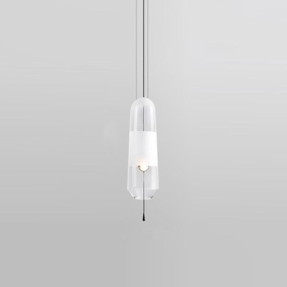 5'' LED Incandescent 1-Light Single Design Pendant Light Nordic Style Modern Glass Metal Island Lights