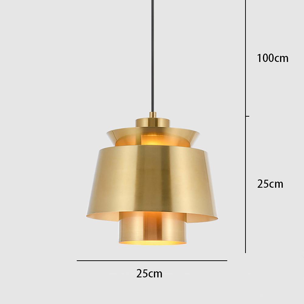 10'' LED Incandescent 1-Light Single Design Pendant Light Nordic Style Modern Metal Island Lights-dazuma